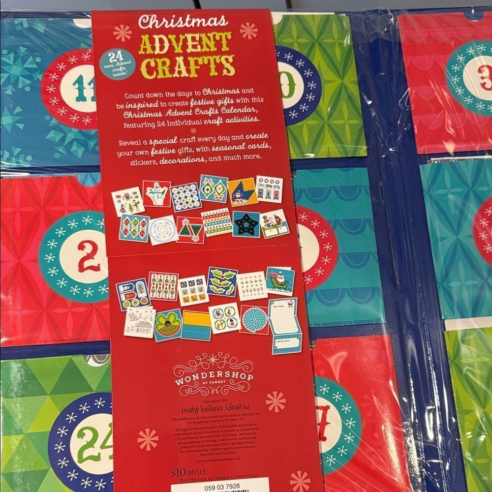 Wondershop Festive Advent Craft Kit - Red, Green, Blue
